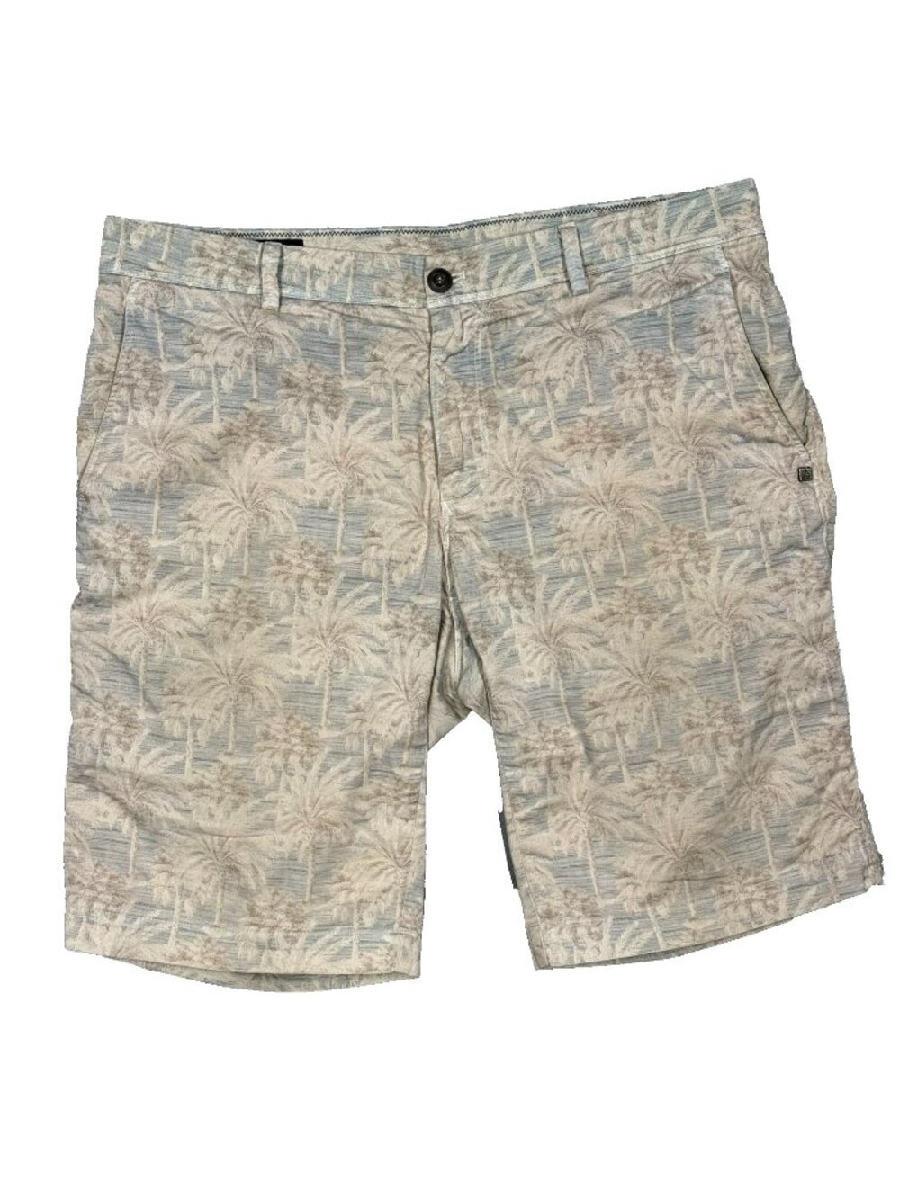 Em's Mason's of Italy Shorts Palm Tree Stretch Cotton Beige 36